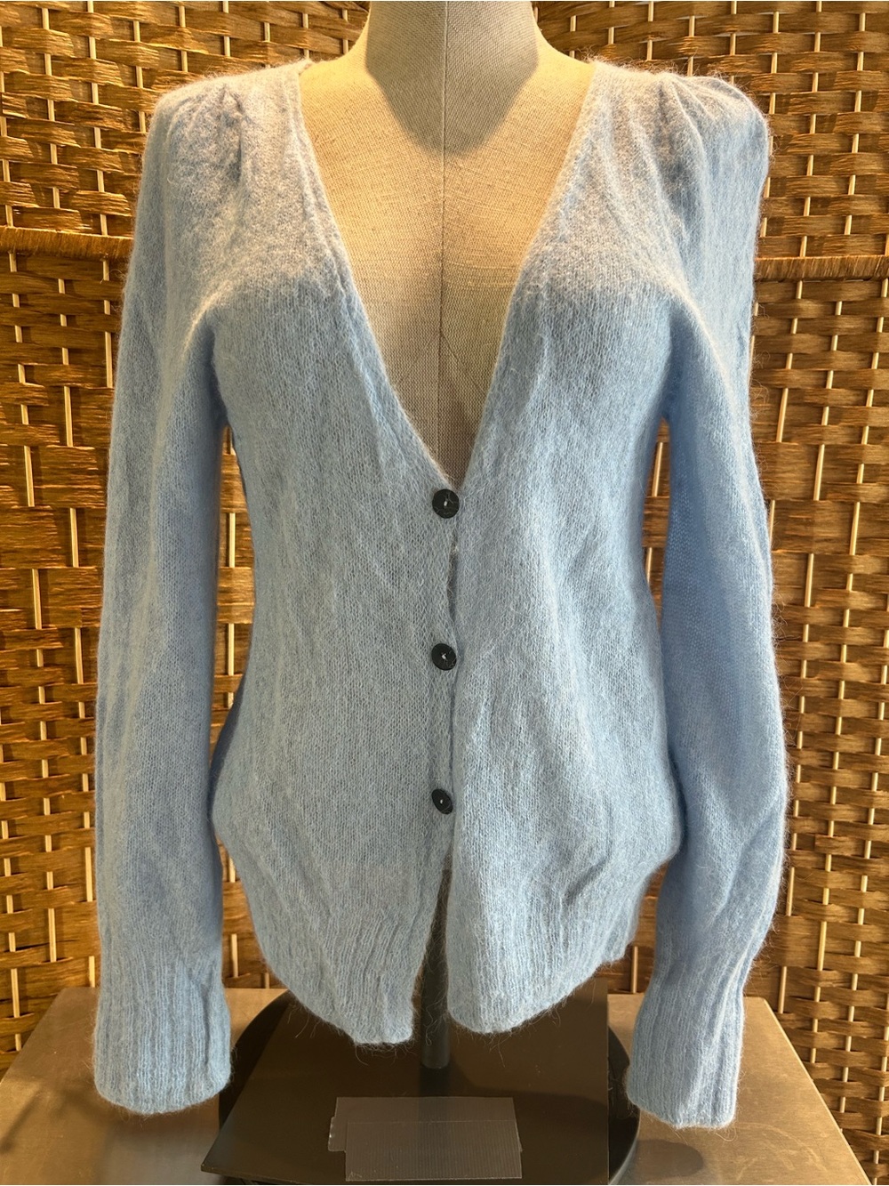 Sarah Pacini Light Blue Alpaca Blend Cardigan Sweater Made in Italy XS